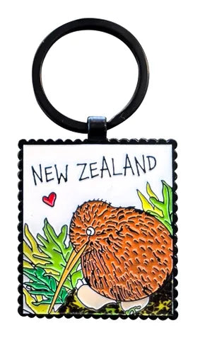 Stamp Kiwi Keyrings