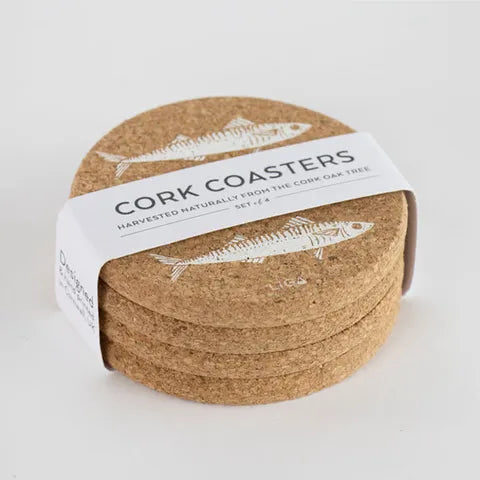 Cork Coasters - Mackerel