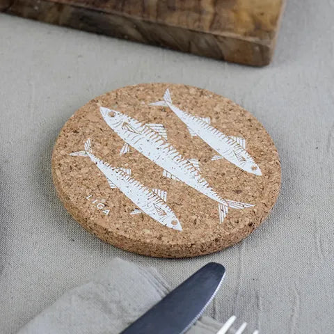 Cork Coasters - Mackerel