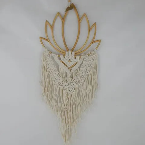 Lotus Rattan Macrame Hanging