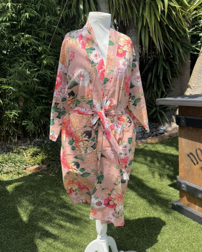 Fleur Kimono Robe - Blush