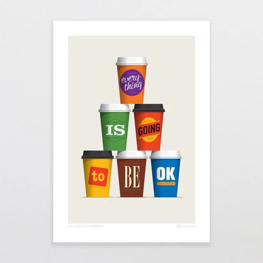 Caffeination Affirmation Art Print