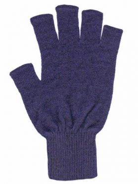 Possum Merino Fingerless Gloves Violet