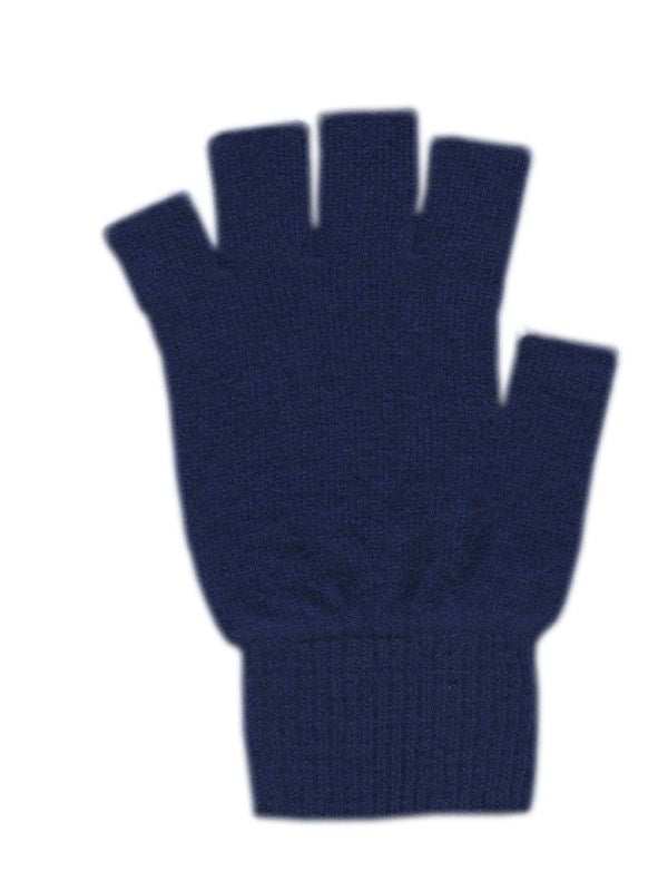 Possum Merino Half Finger Gloves Ocean