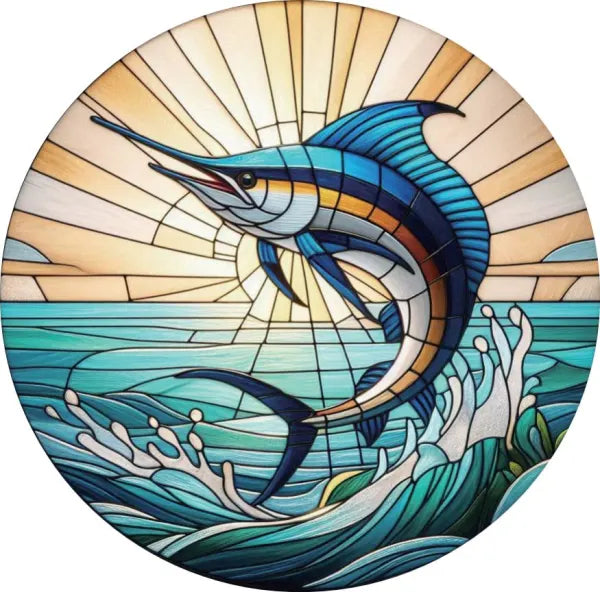 Marlin Stained Glass Hanger