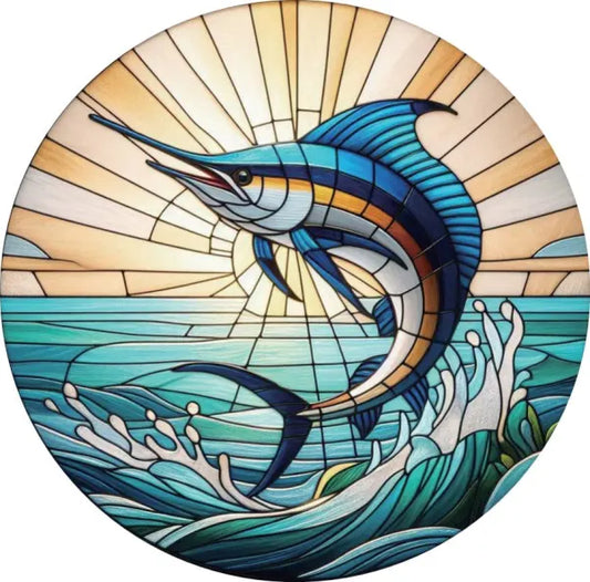 Marlin Stained Glass Hanger