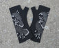 Black huia merino finger-less gloves