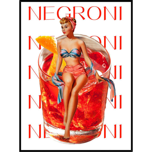 Negroni Glass in Frame