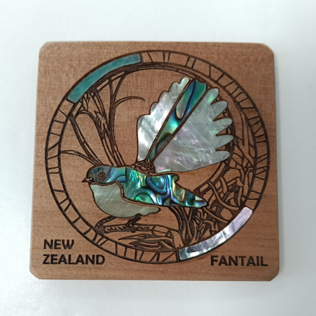 Fantail Wooden Magnet