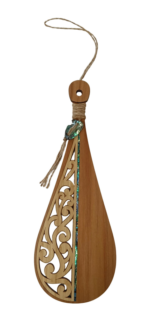 Patu Wall Hanging + Paua