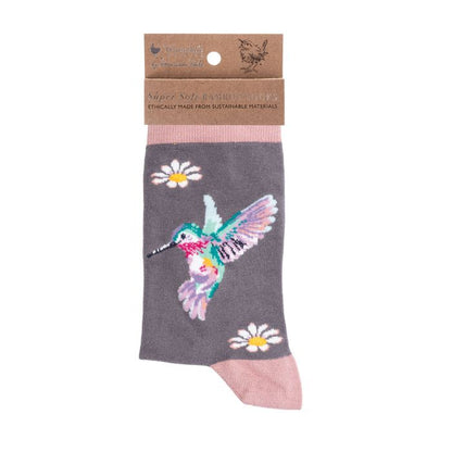 'Wisteria Wishes' hummingbird socks