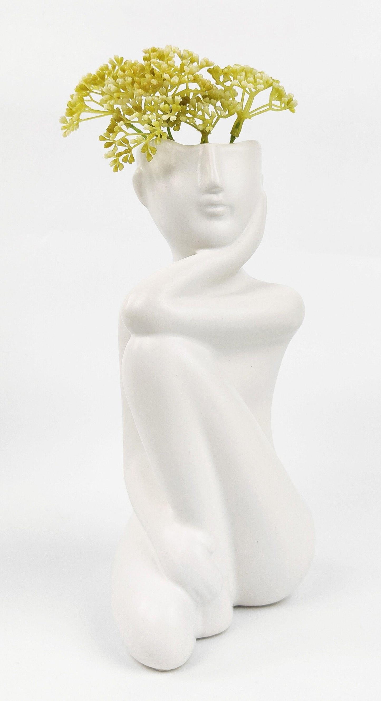 Emerson Thinking Lady Vase White