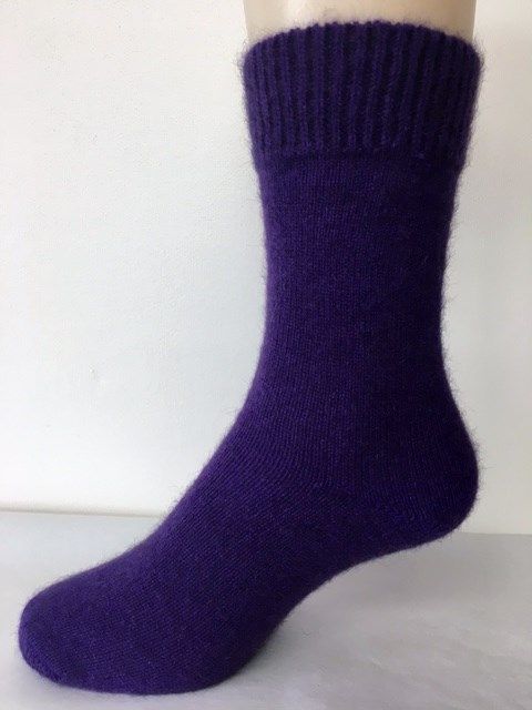 Violet Possum Merino Dress Socks