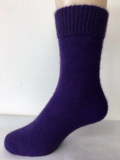 Violet Possum Merino Dress Socks
