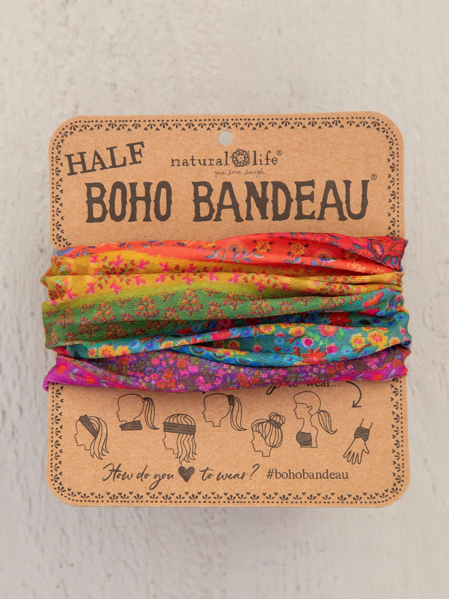 Half Bandeau Rainbow Border