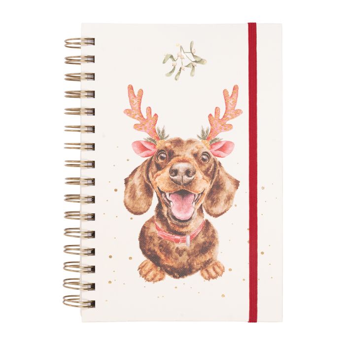 'Mistletoe and Barks' Dachshund Notebook