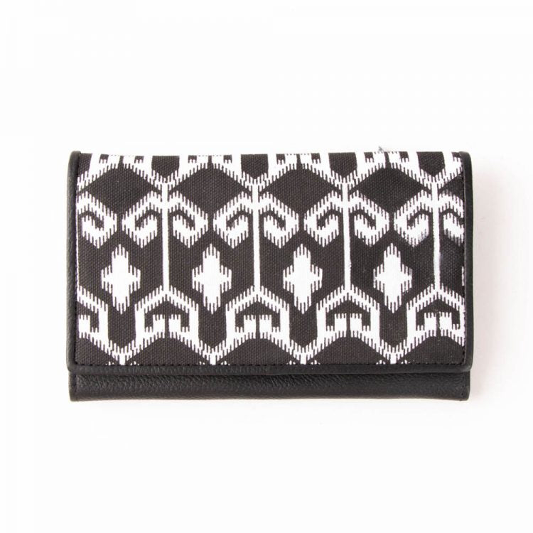 Ikat leather wallet