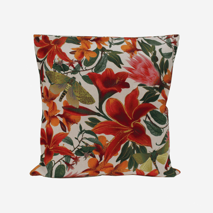 Indoor Hemp Cushion Cover - Floral