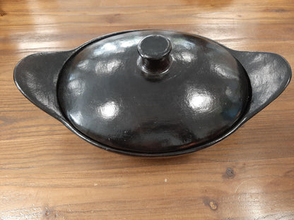 Lombok Black Terractter Oval Casserole Dish -39cm