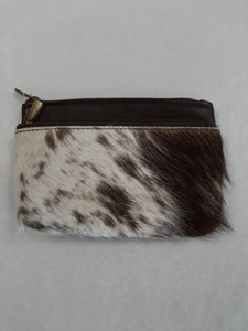 Brown Leather Double zipper Clutch - Tigerlily Gift Store