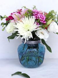 Navy Flower Globe Vase - Tigerlily Gift Store