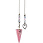 Pendulum Faceted Rhodonite Heart