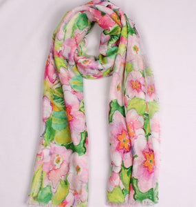 Alice & Lily printed scarf floral pink