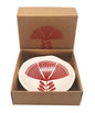 Red Pohutukawa Lace On White Dish