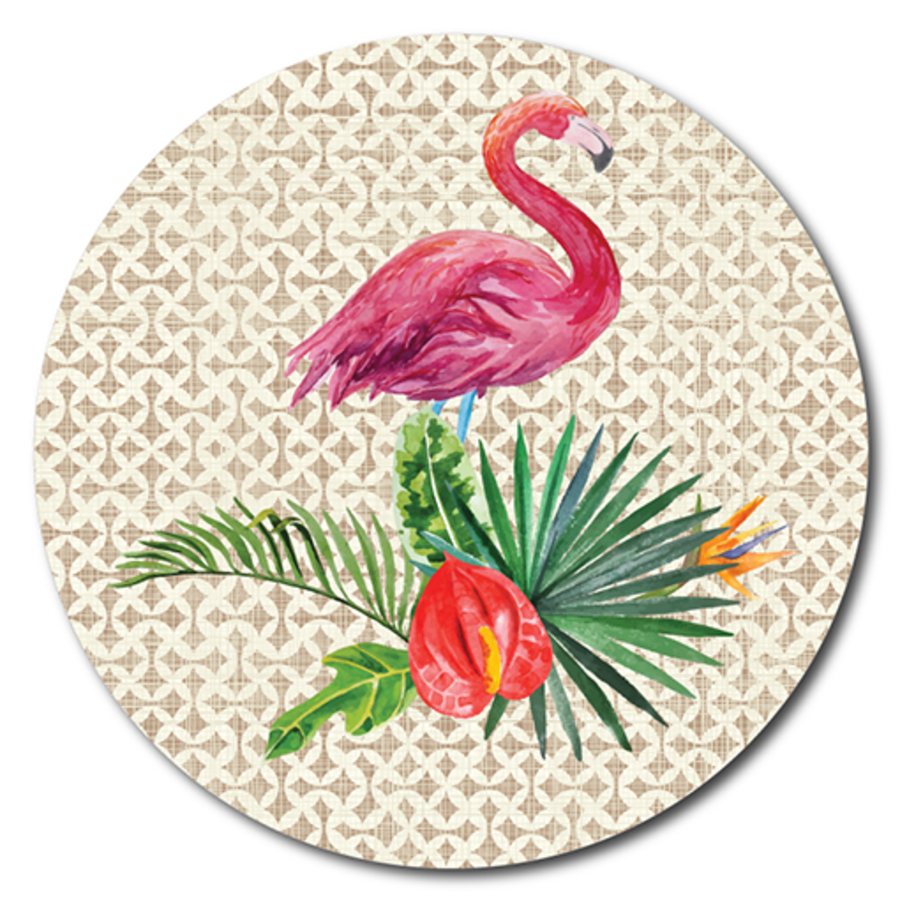 Printed ACM Circle: Flamingo