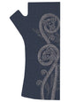 Ink fern koru merino gloves