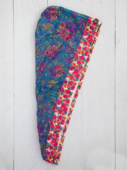 Hair Towel Wrap Bright Floral