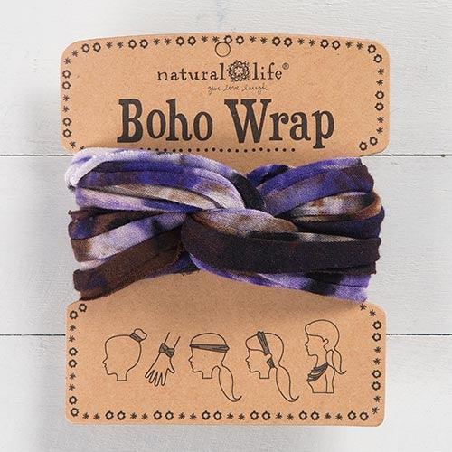 Boho Wrap Purple Brown Tie Dye - Tigerlily Gift Store