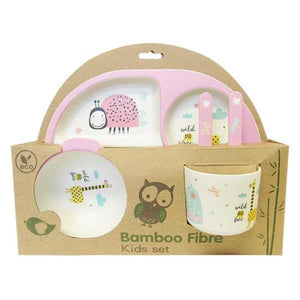 Bamboo Kids Plate Set Ladybug - Tigerlily Gift Store