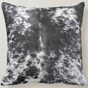 Black & White Cowhide Cushion - Tigerlily Gift Store