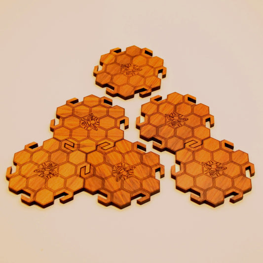 Octagonal Bee coasters