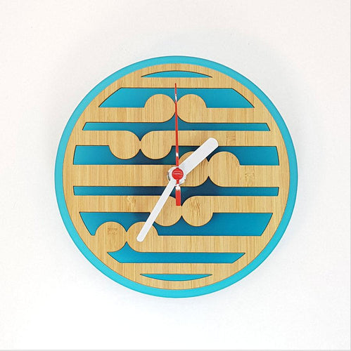 Clock: Blue Koru - Tigerlily Gift Store