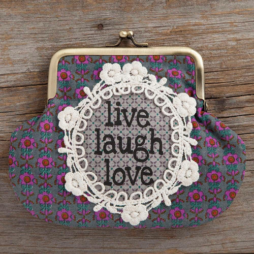 Boho Coinpurse Live Love Laugh - Tigerlily Gift Store