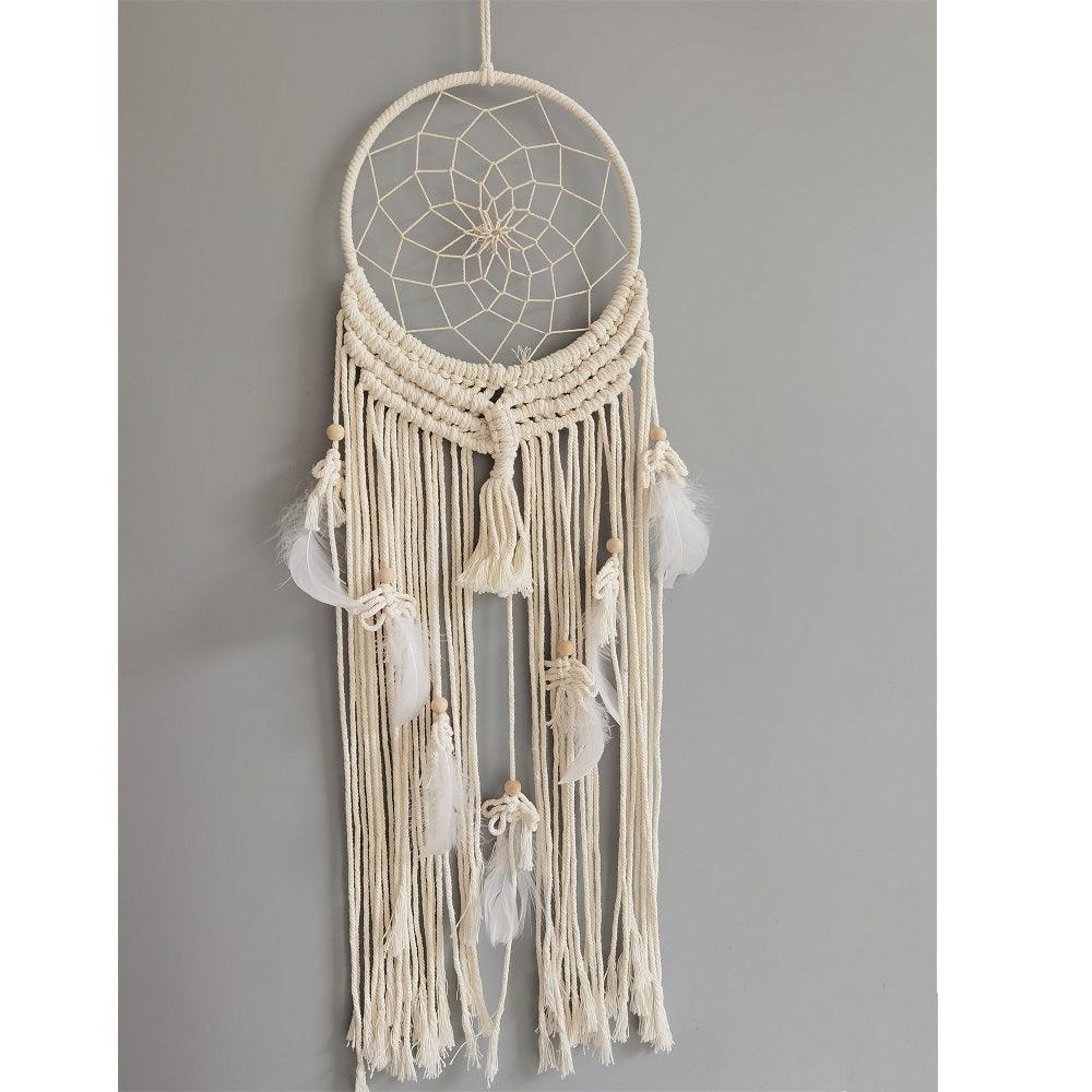 Cream Macrame Dreamcatcher