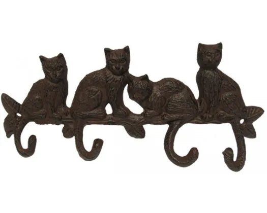 Four Cats Cast Iron Hook