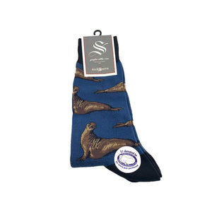 Men’s Elephant Seal Socks, Blue
