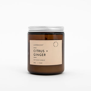 Glo 7.5oz Glass Candle Ginger+Citrus