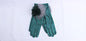 Faux Suede Glove With Large Fur Pompom Teal