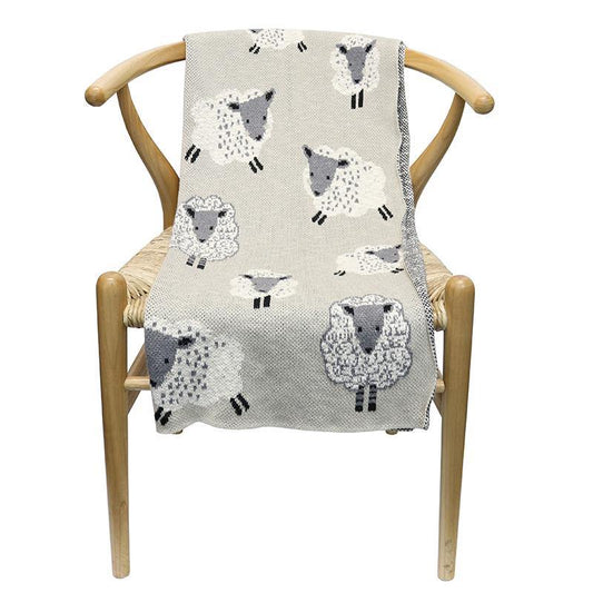 Cotton Throw Multi Lambs - Tigerlily Gift Store