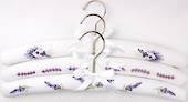 Embroidered coat hangers-set: Lavender - Tigerlily Gift Store
