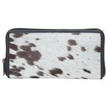 Load image into Gallery viewer, Speckly Brown and White Cowhide Wallet
