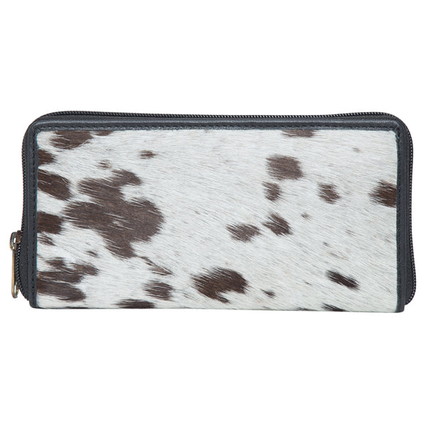 Speckly Brown and White Cowhide Wallet