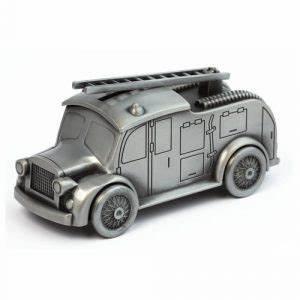 Fire Engine Money Box Pewter Finish