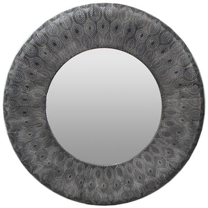 Panama Mirror Round Black