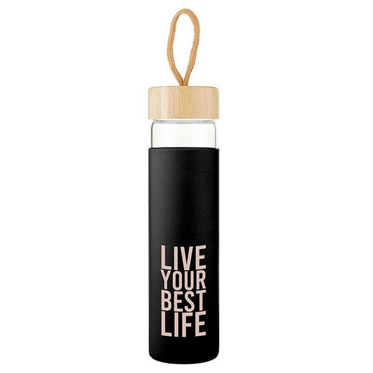 Glass Water Bottle - Live Your Best