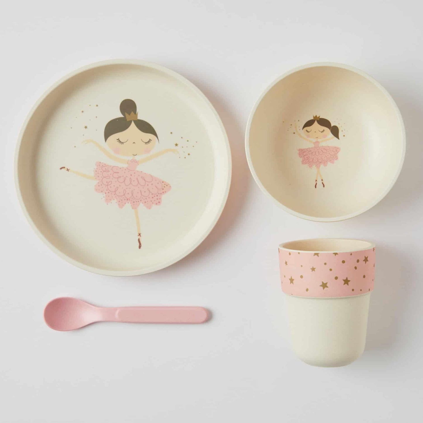 Kids Bamboo Dinner Set: Ballerina